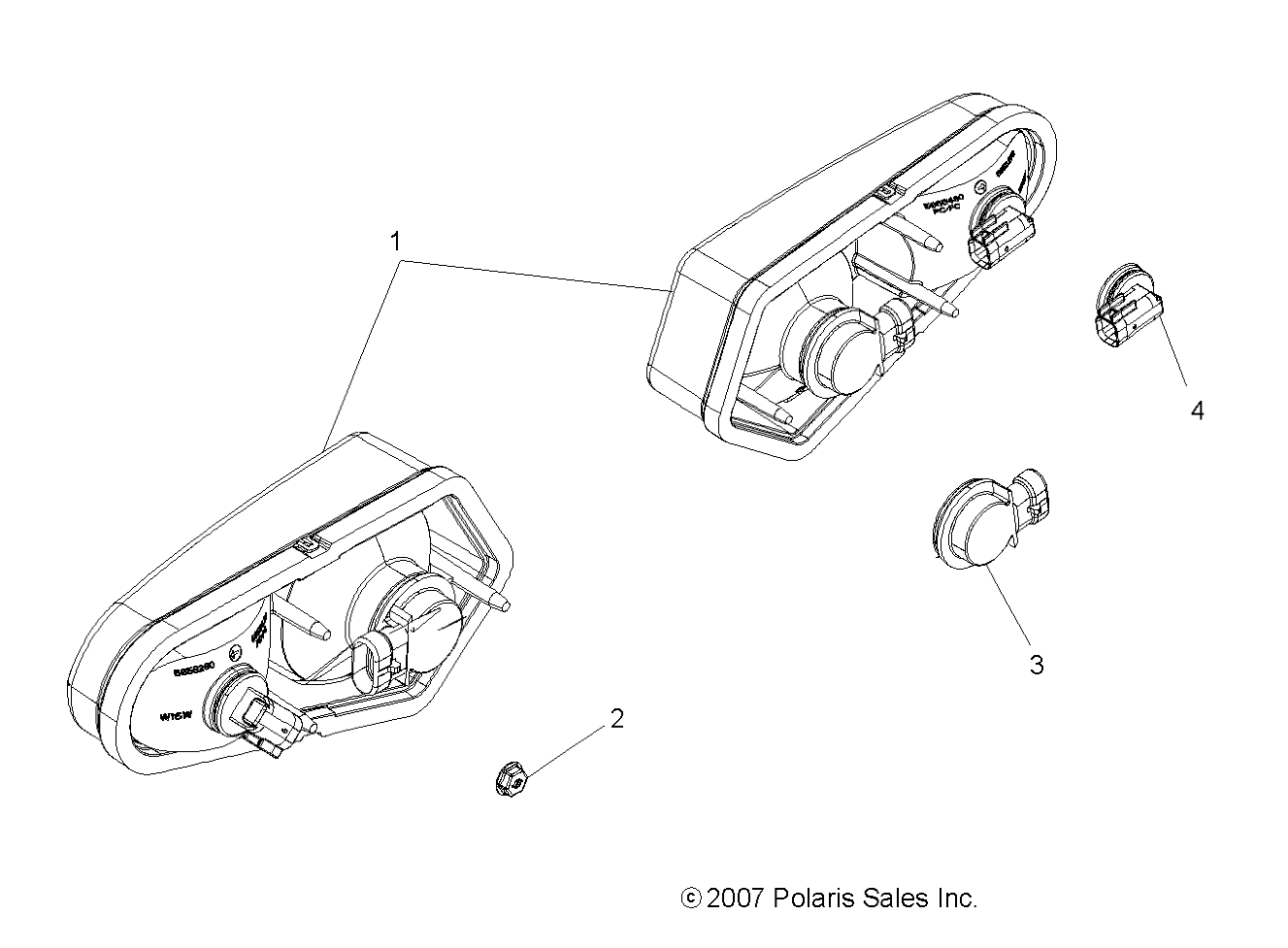 Foto diagrama Polaris que contem a peça 2411100