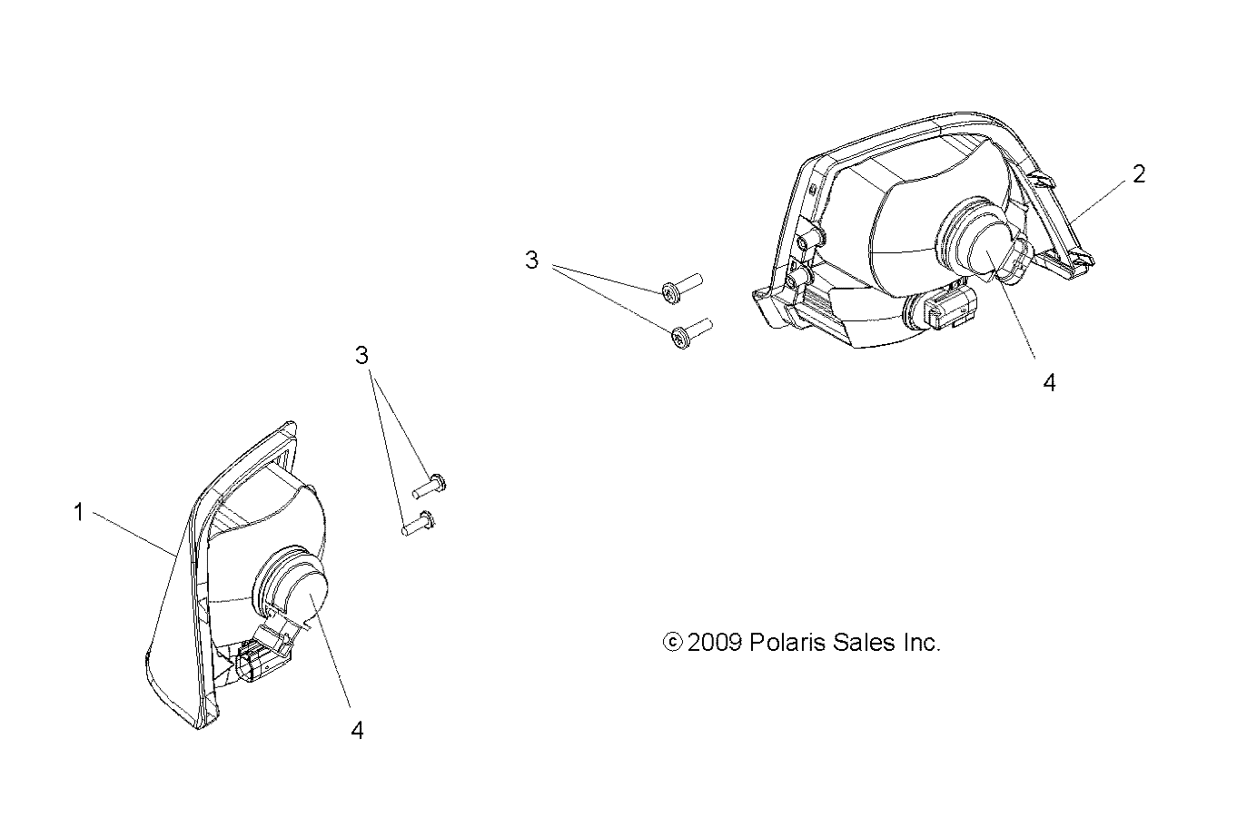 Foto diagrama Polaris que contem a peça 2410647