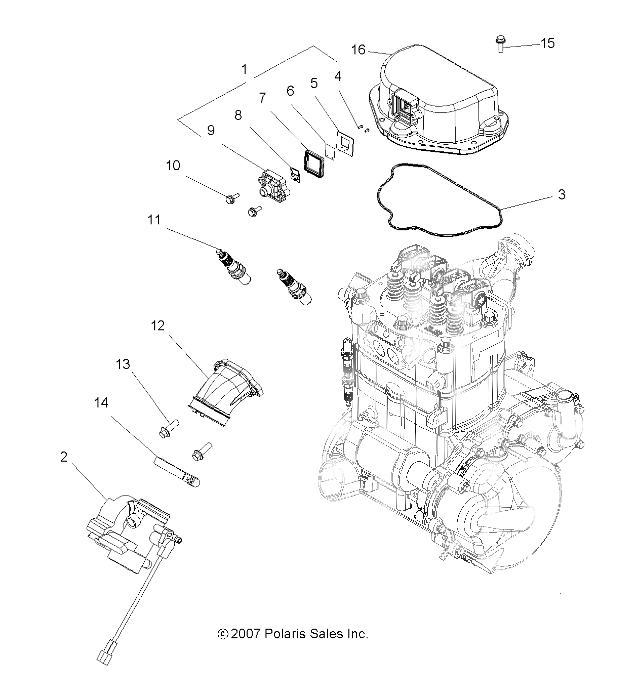 Foto diagrama Polaris que contem a peça 7081193