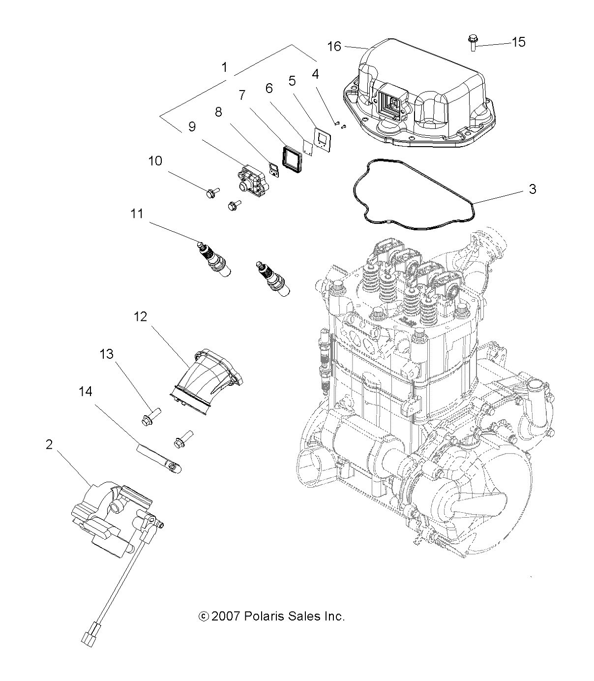 Foto diagrama Polaris que contem a peça 1253527