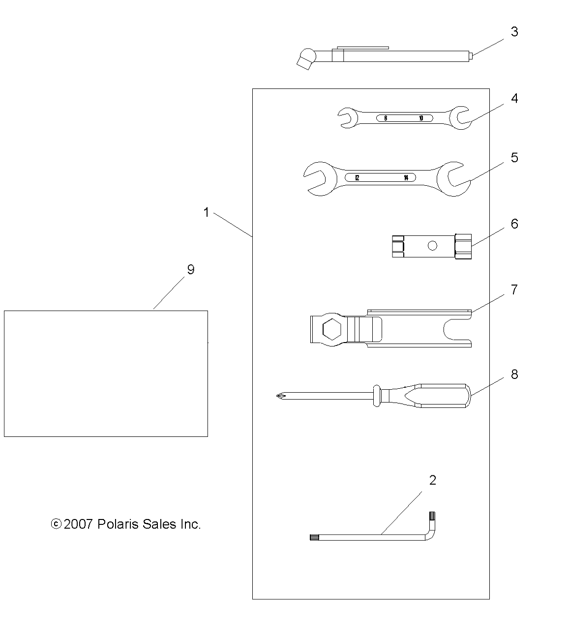 Foto diagrama Polaris que contem a peça 2874925