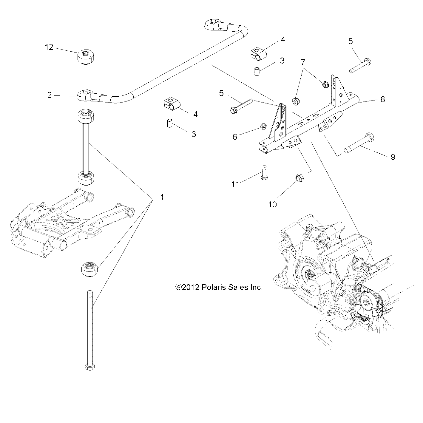 Foto diagrama Polaris que contem a peça 7518340