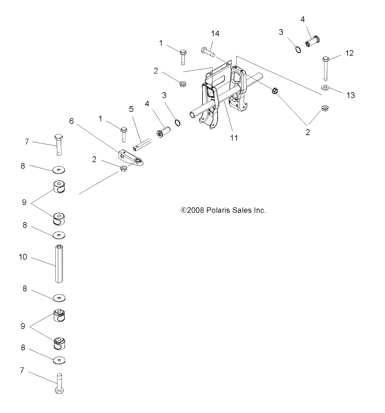 Foto diagrama Polaris que contem a peça 5432598