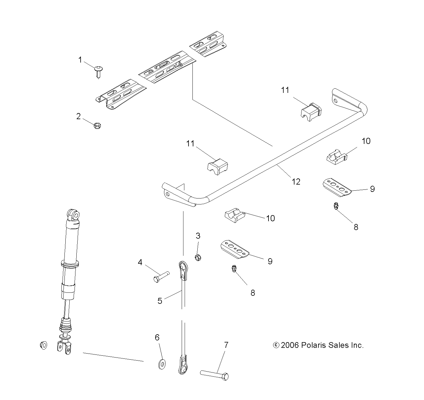 Foto diagrama Polaris que contem a peça 5436480