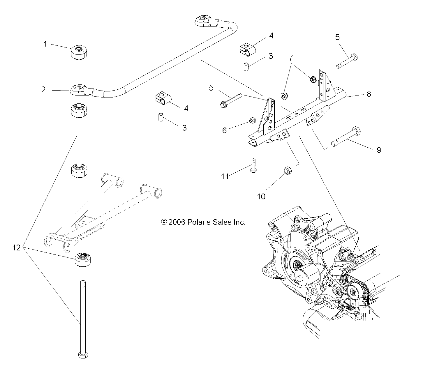 Foto diagrama Polaris que contem a peça 5436370