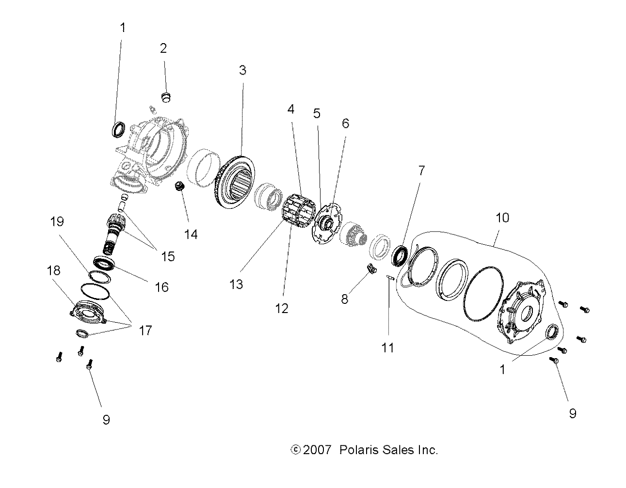 Part Number : 1332478 ASM-GEARCASE FRONT AWD