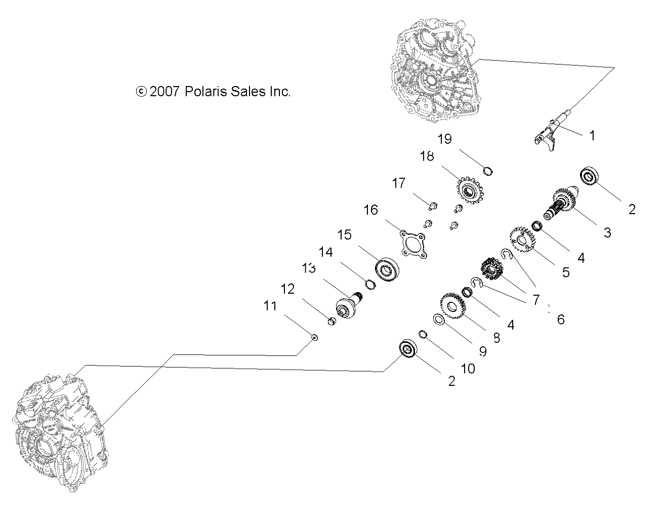 Foto diagrama Polaris que contem a peça 3233538