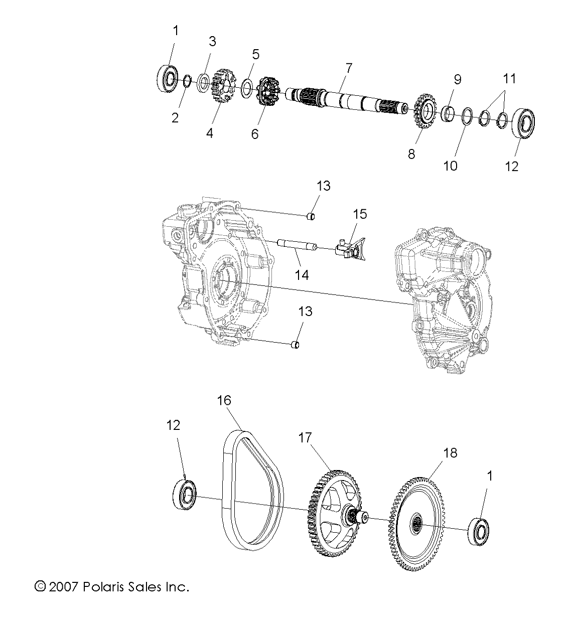 Foto diagrama Polaris que contem a peça 3233678