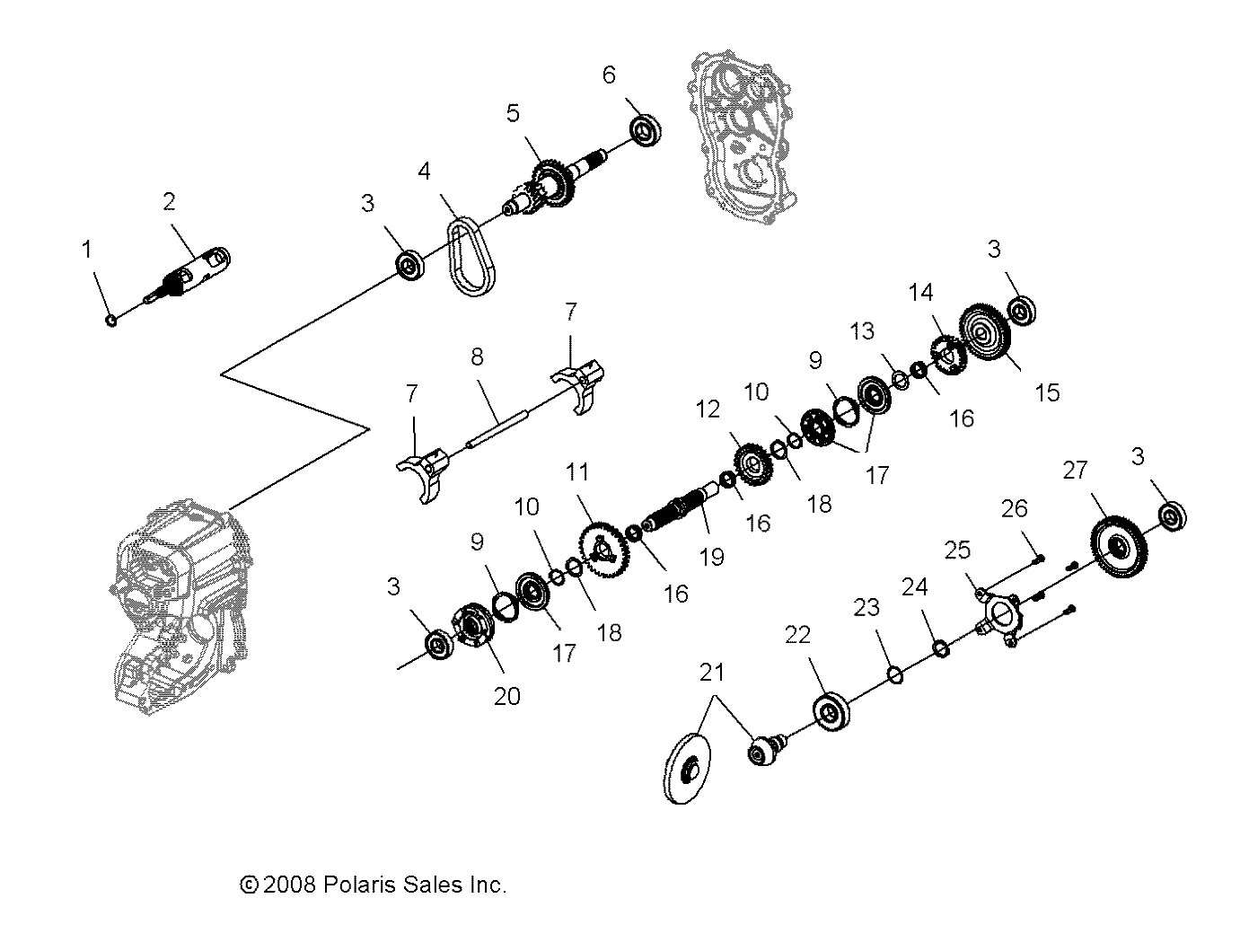 Foto diagrama Polaris que contem a peça 3234133