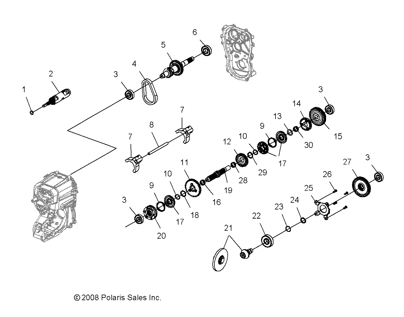Foto diagrama Polaris que contem a peça 3234911
