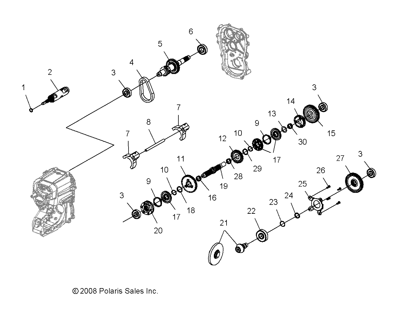 Foto diagrama Polaris que contem a peça 3233850