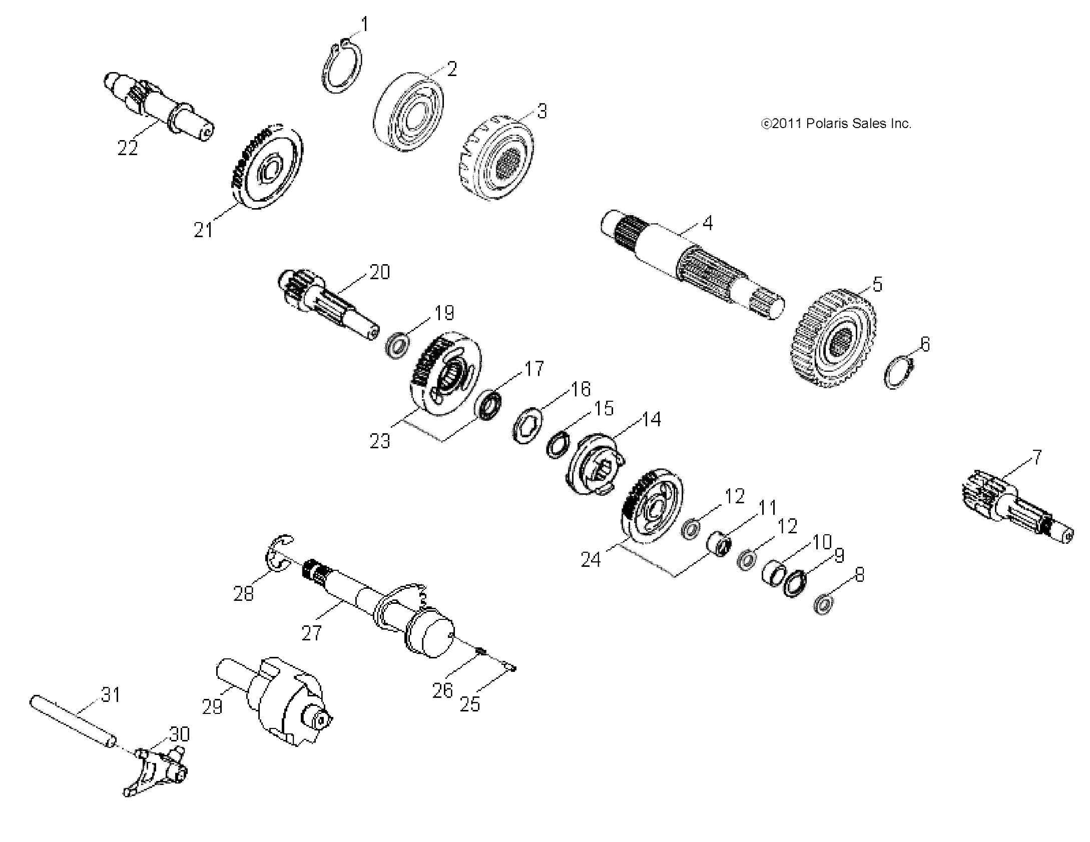 Foto diagrama Polaris que contem a peça 0452531