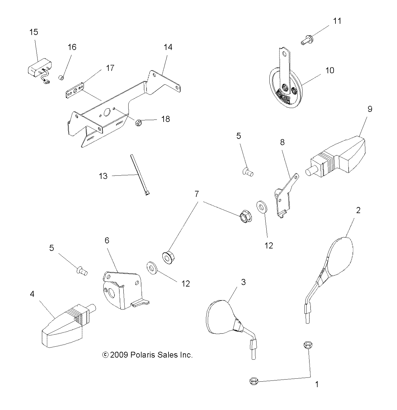 Foto diagrama Polaris que contem a peça 2410721