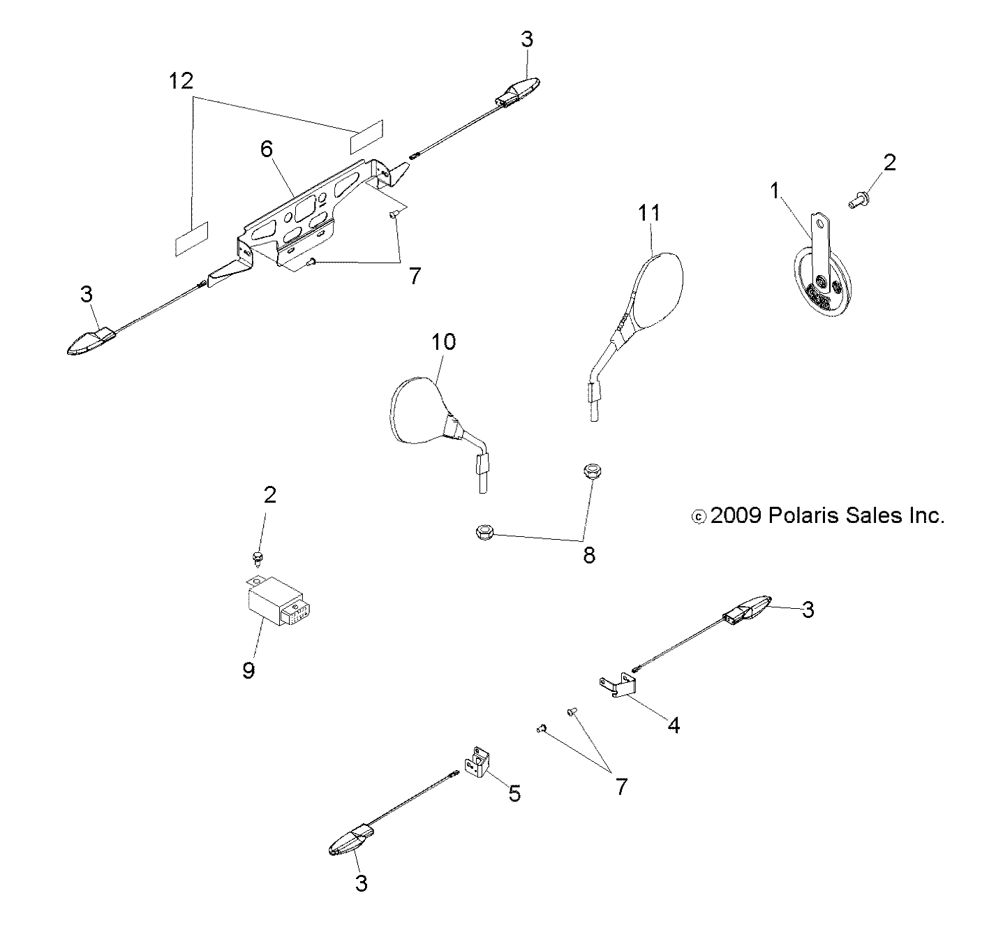 Foto diagrama Polaris que contem a peça 4012950