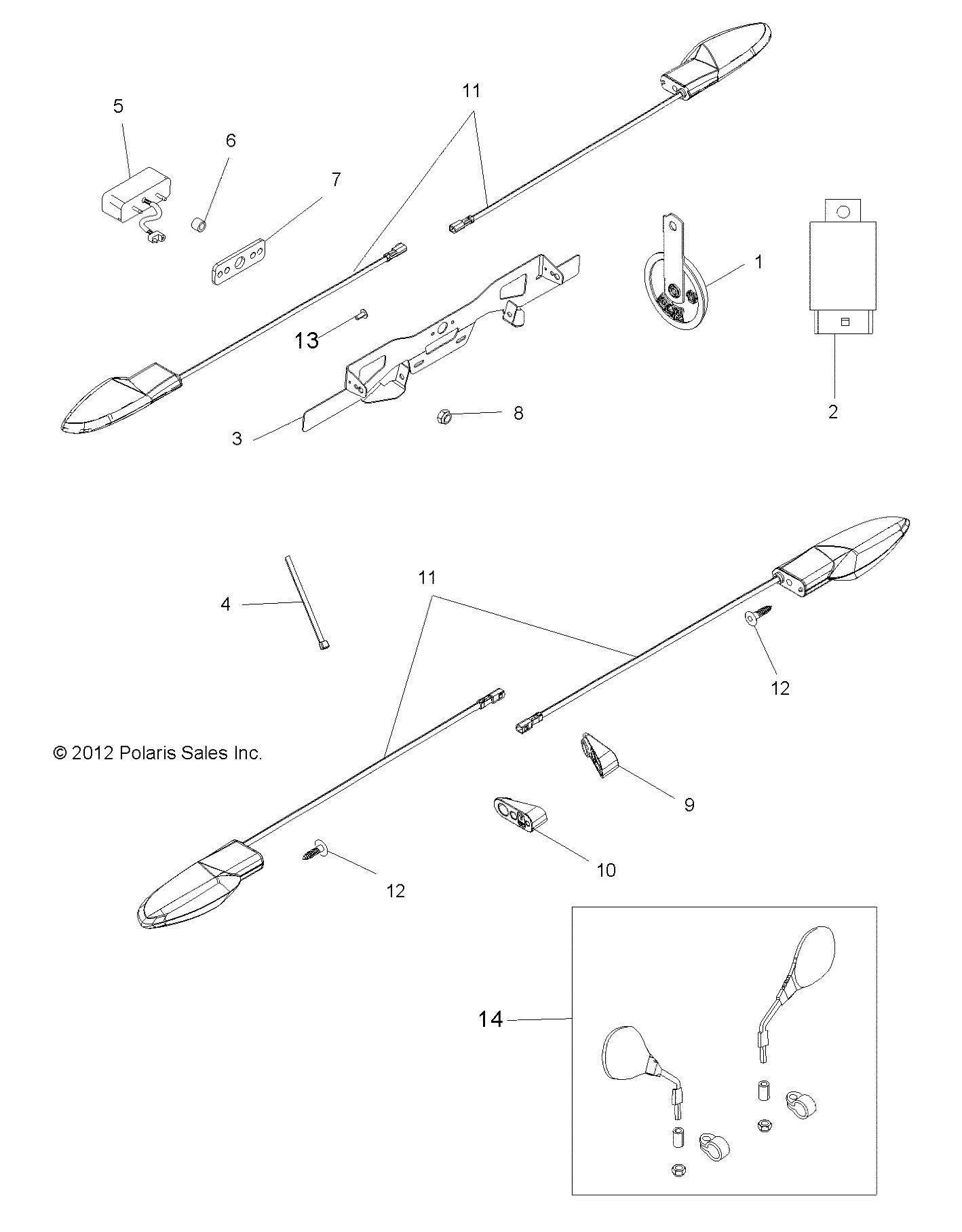 Foto diagrama Polaris que contem a peça 7518430