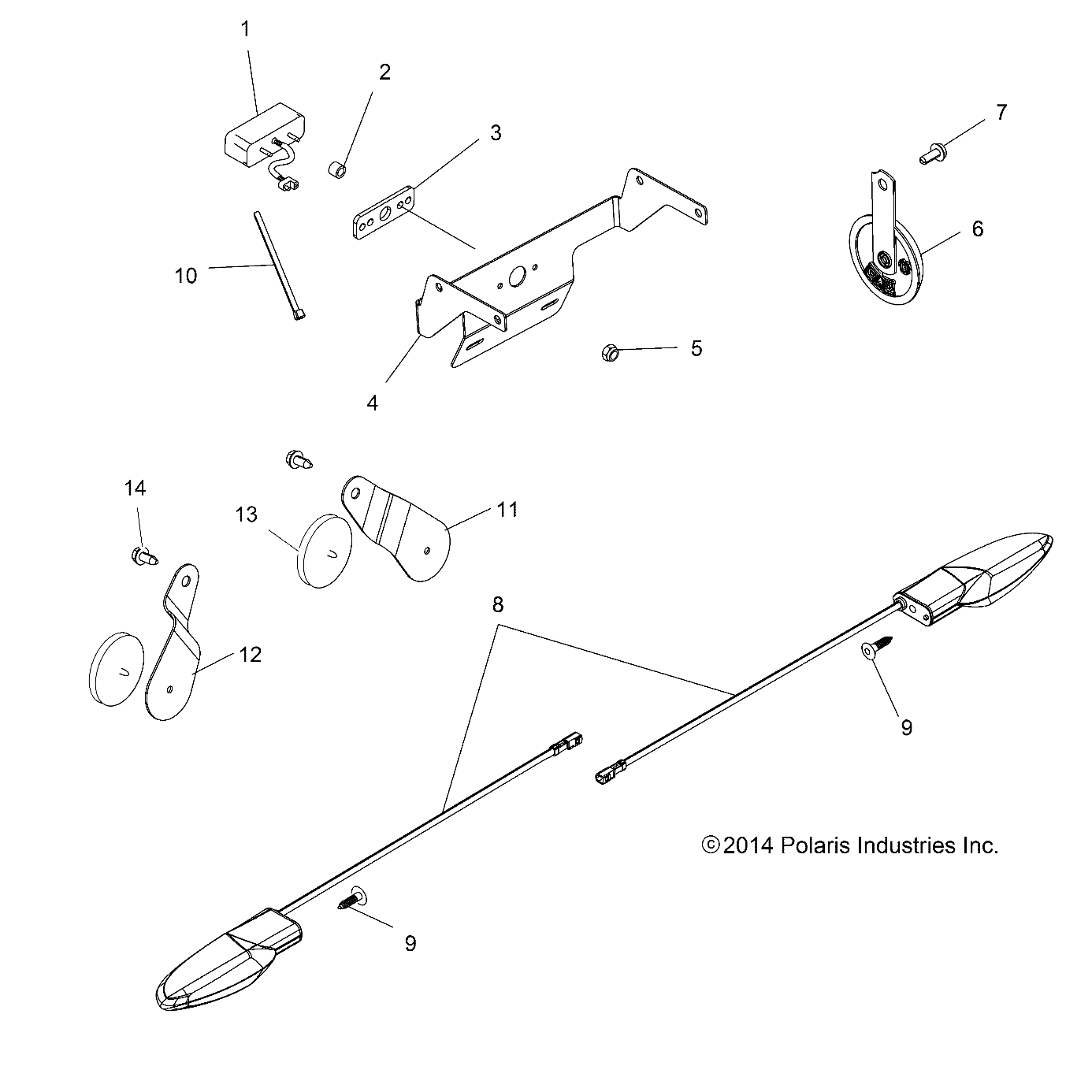 Foto diagrama Polaris que contem a peça 5250025-067