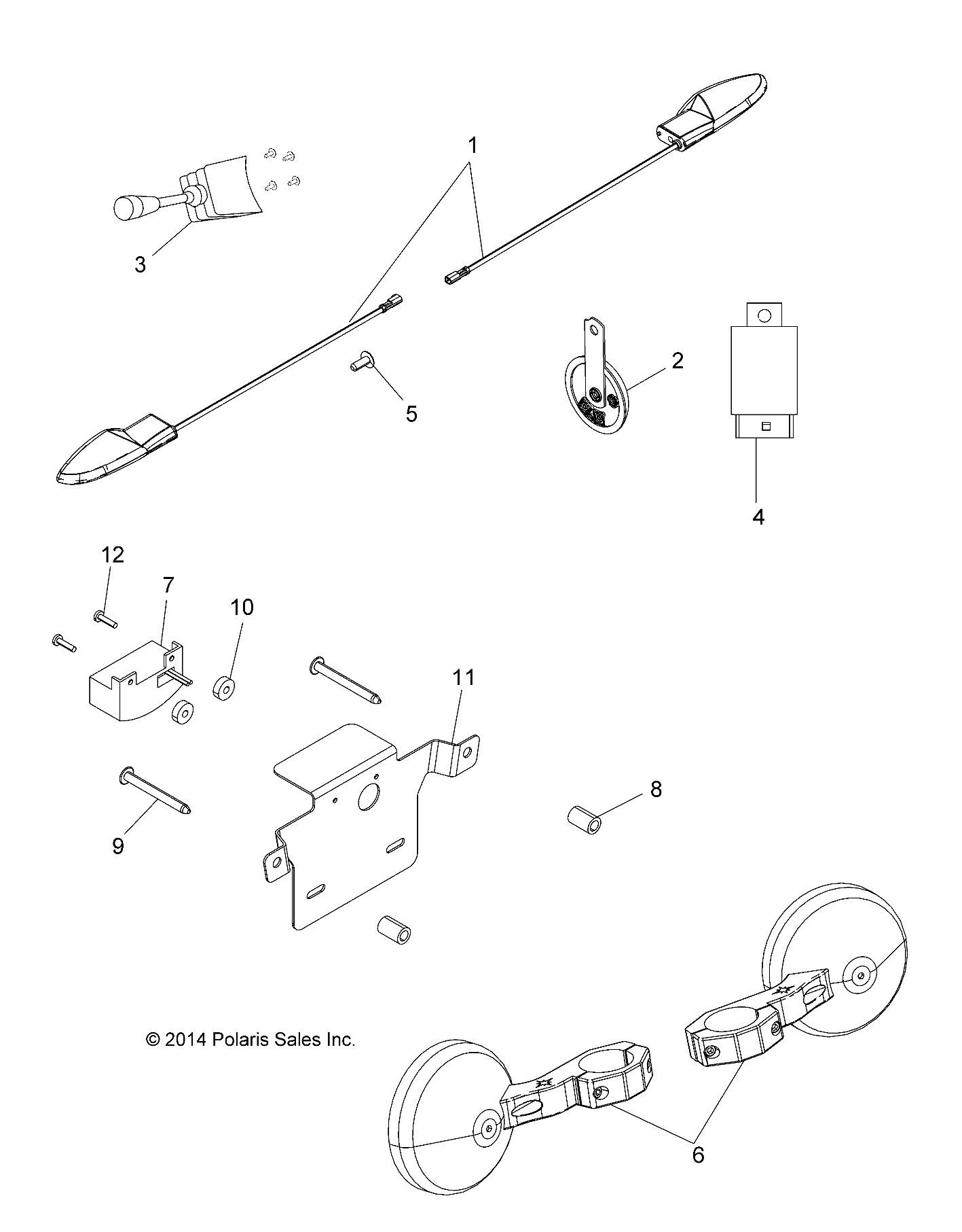 Foto diagrama Polaris que contem a peça 4012704