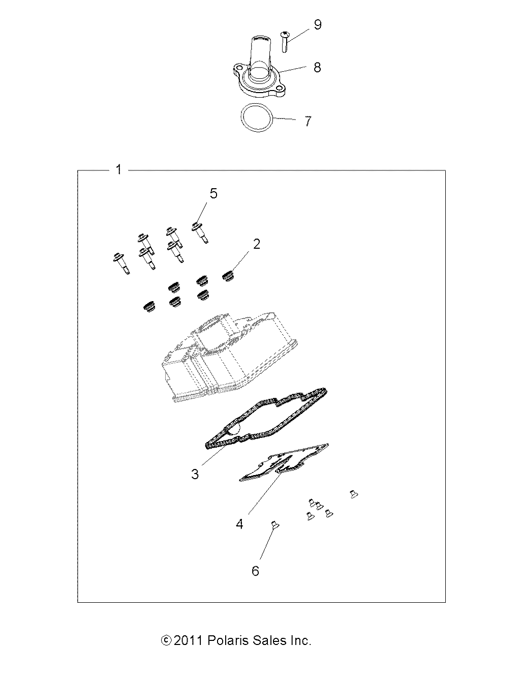 Foto diagrama Polaris que contem a peça 1205018