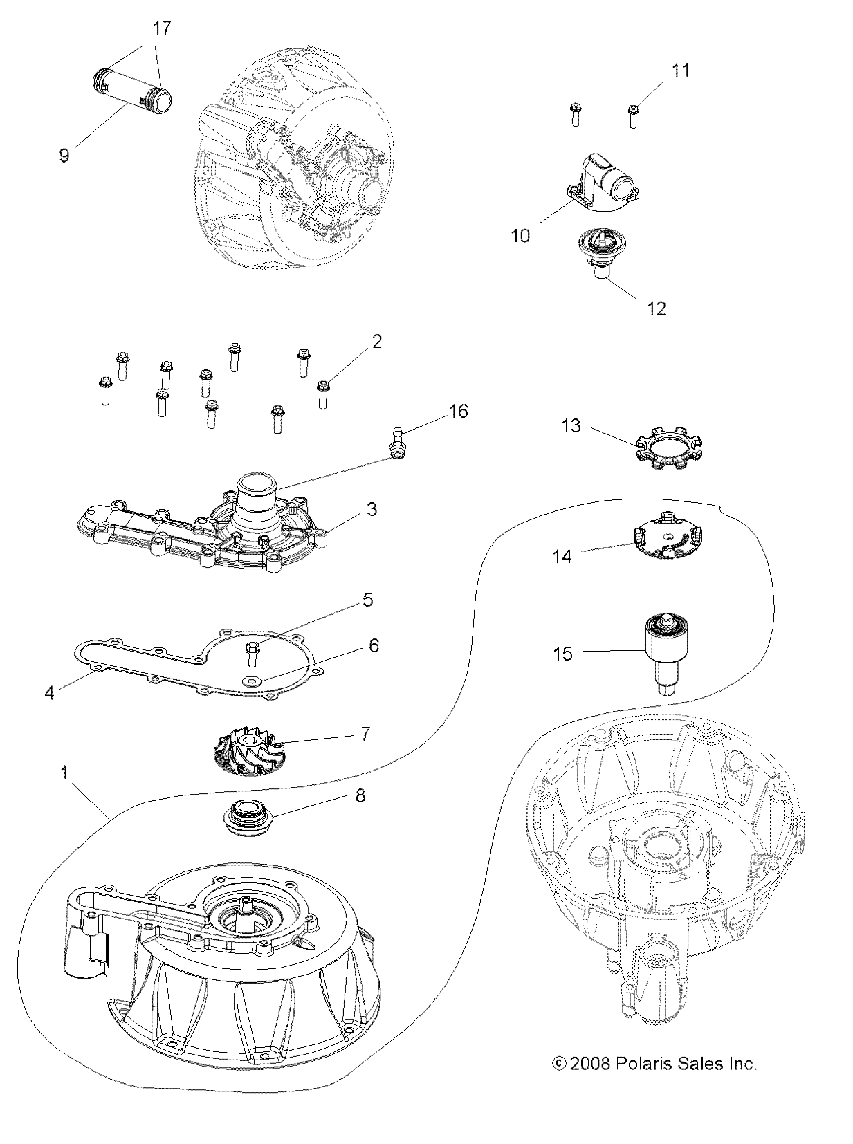 Part Number : 5136306 COUPLER-WATERPUMP BEARING