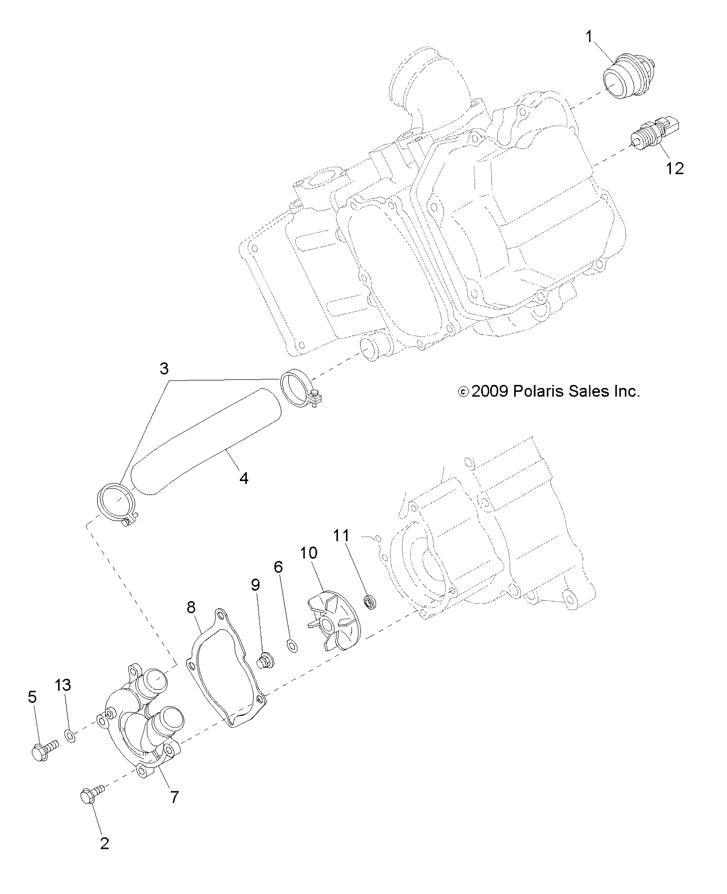 Foto diagrama Polaris que contem a peça 3085351