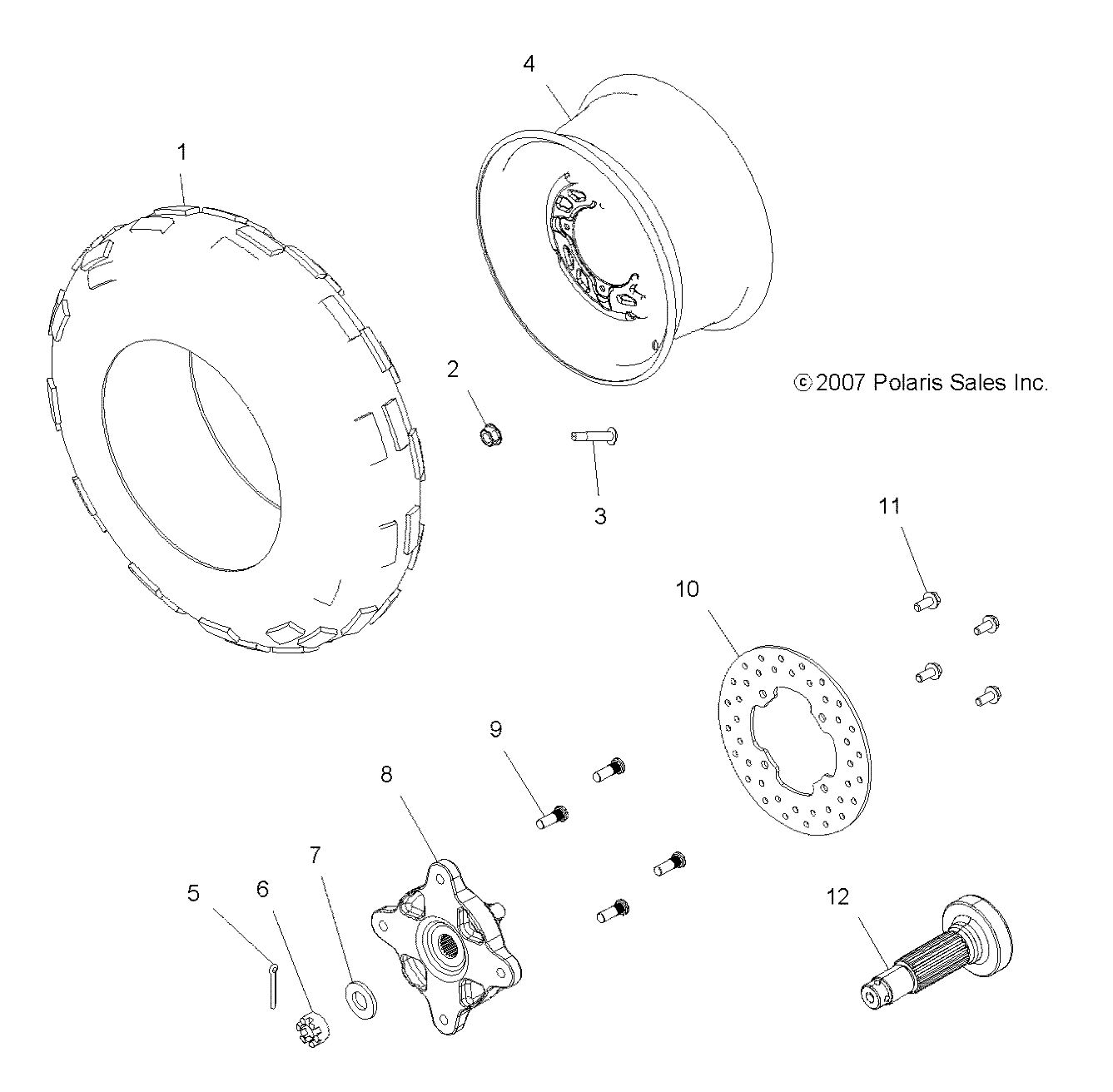 Foto diagrama Polaris que contem a peça 7518643