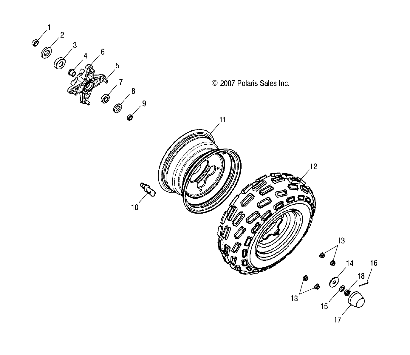Foto diagrama Polaris que contem a peça 0453003