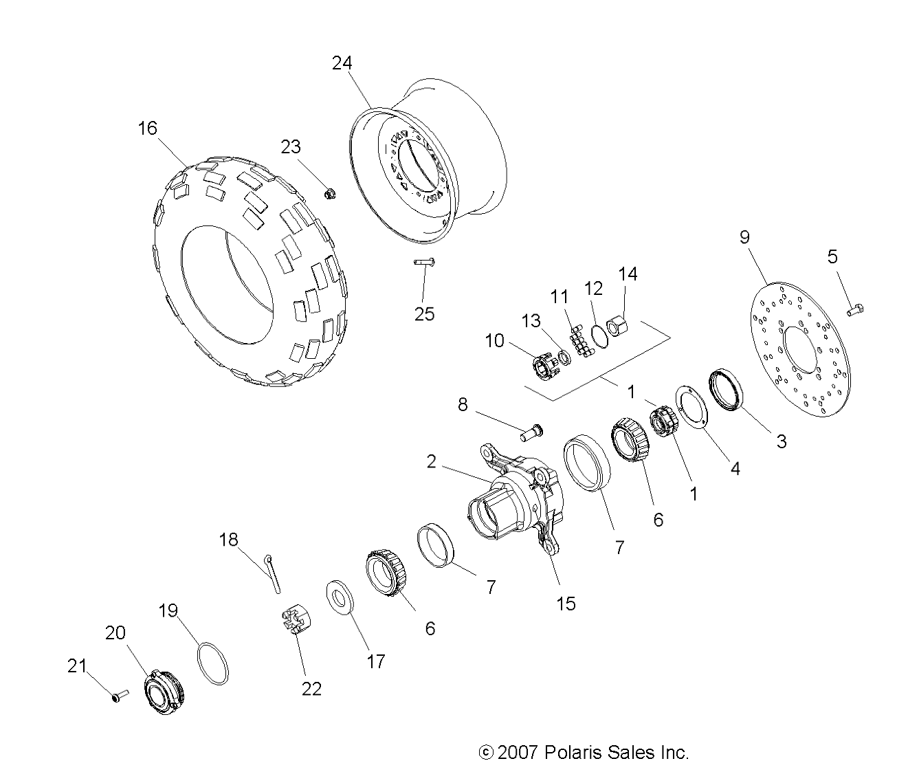 Foto diagrama Polaris que contem a peça 3610019