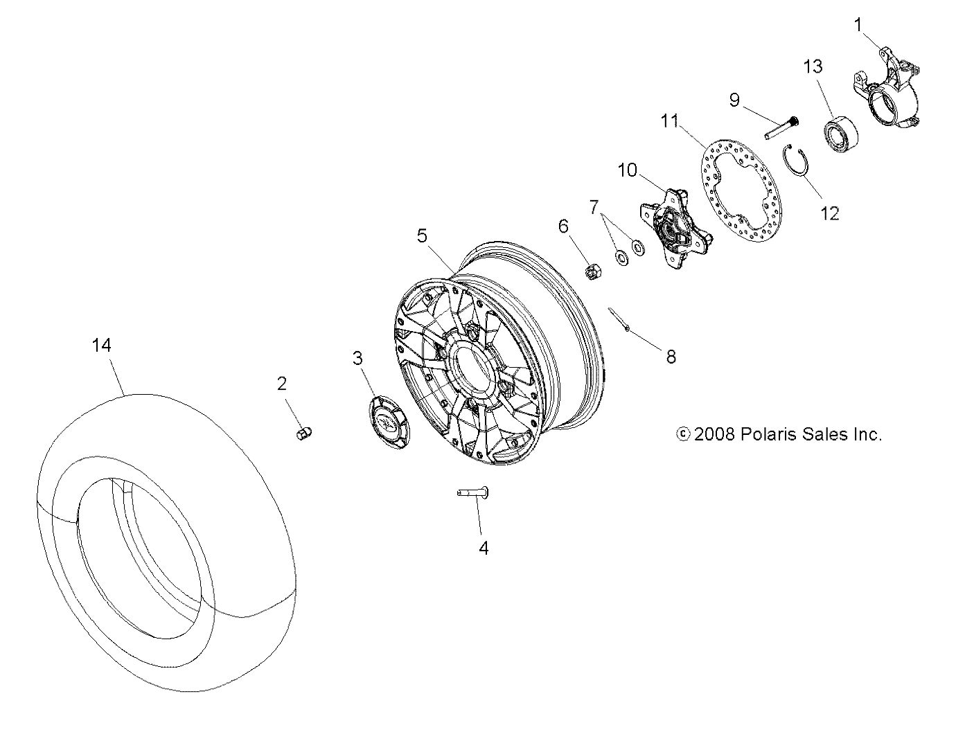 Part Number : 5136734 KNUCKLE-STEERING MACH RH