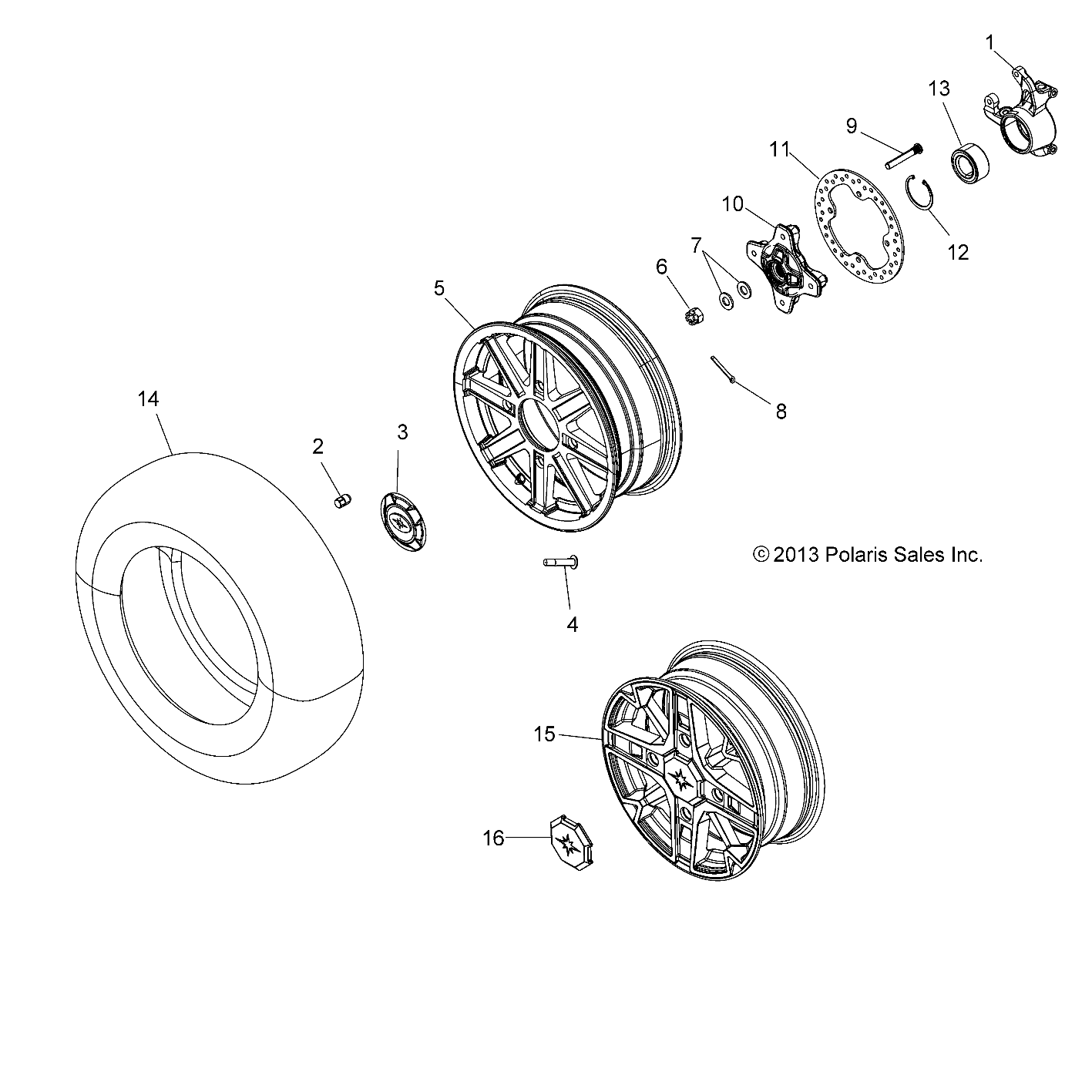 Part Number : 5414827 TIRE  AT26 X 8 R14  CARLISLE