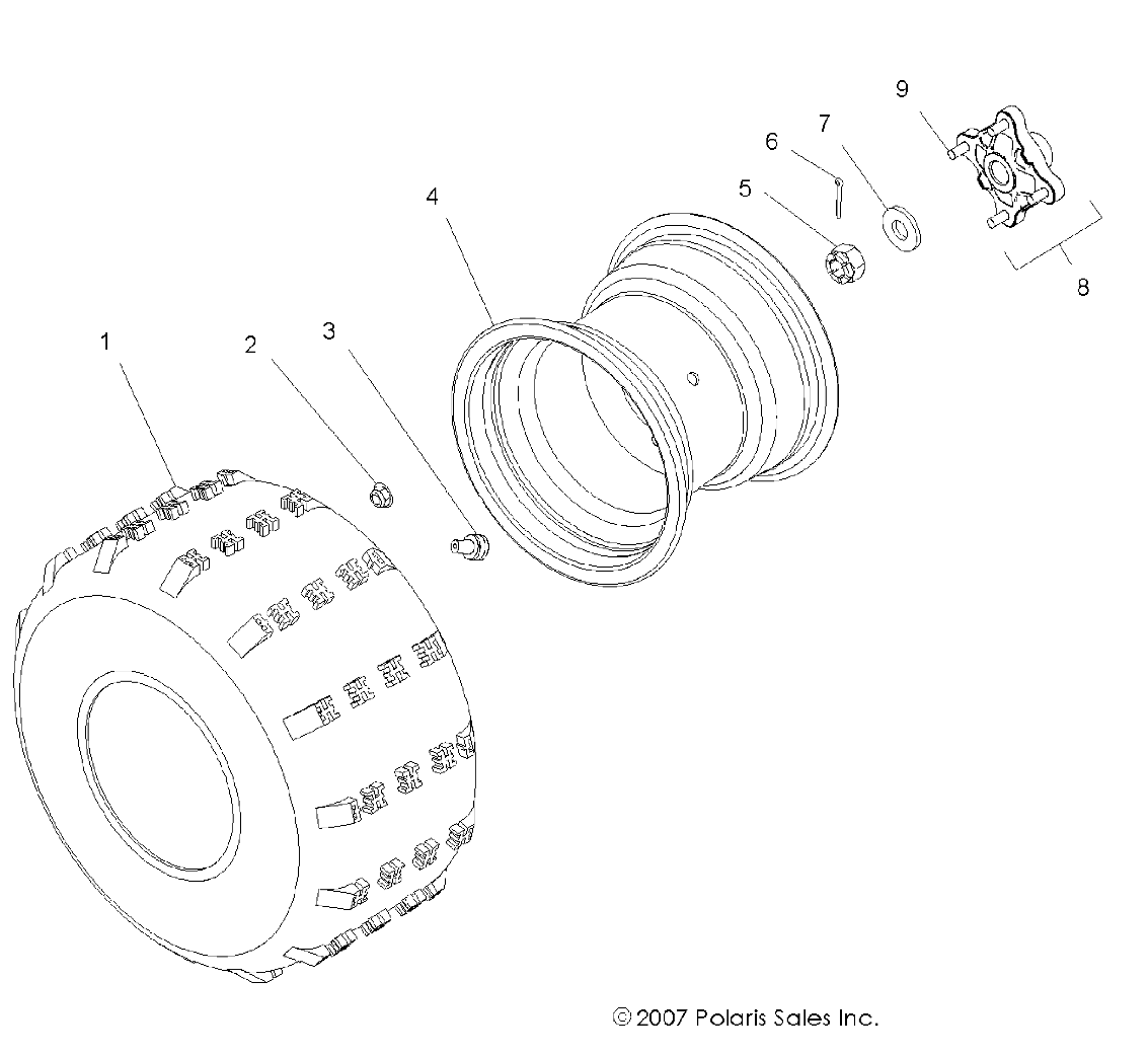 Foto diagrama Polaris que contem a peça 1521061