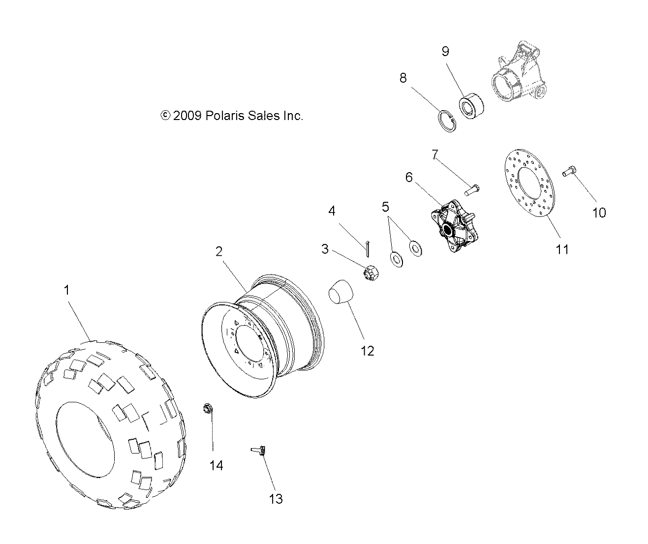 Foto diagrama Polaris que contem a peça 5135657