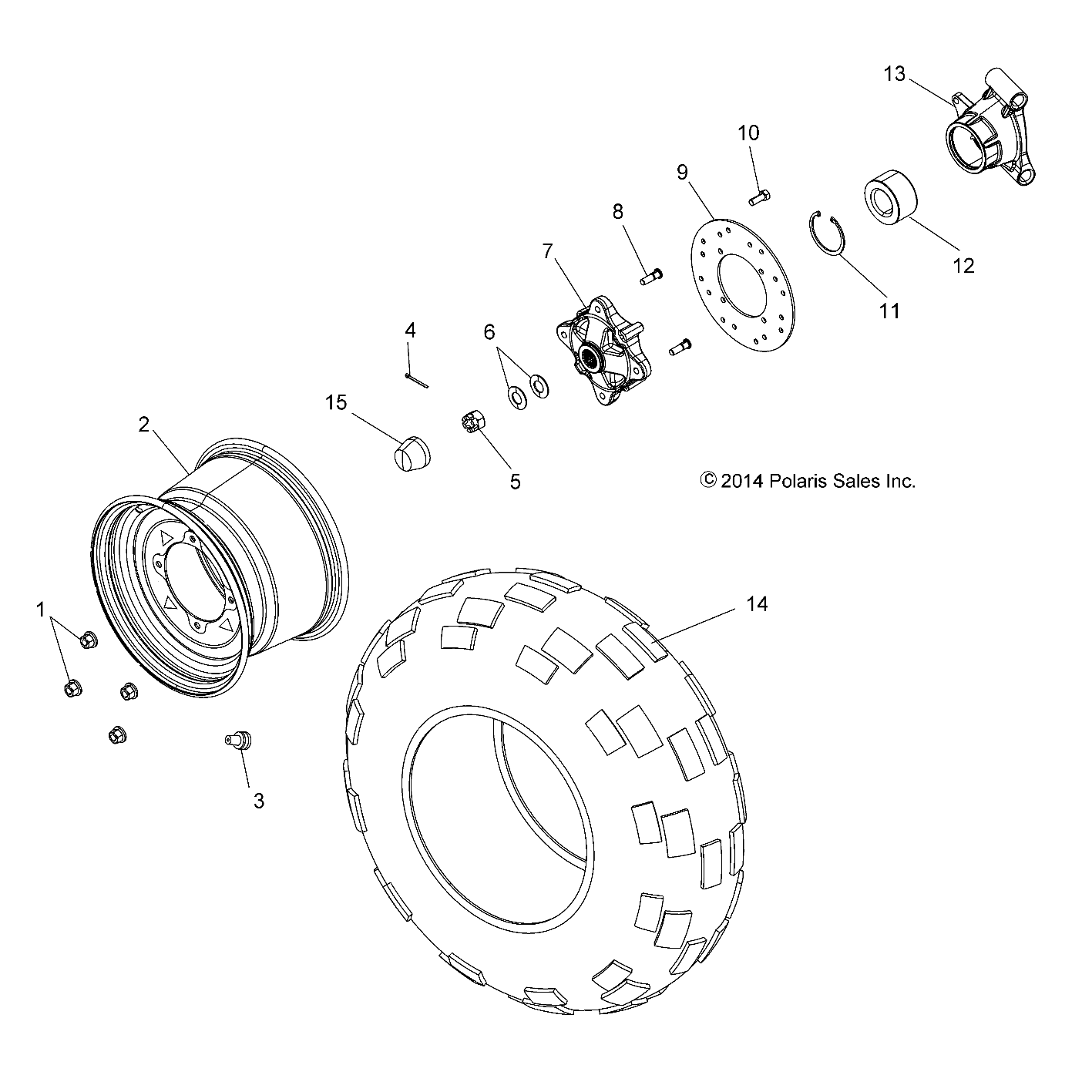 Foto diagrama Polaris que contem a peça 5415731