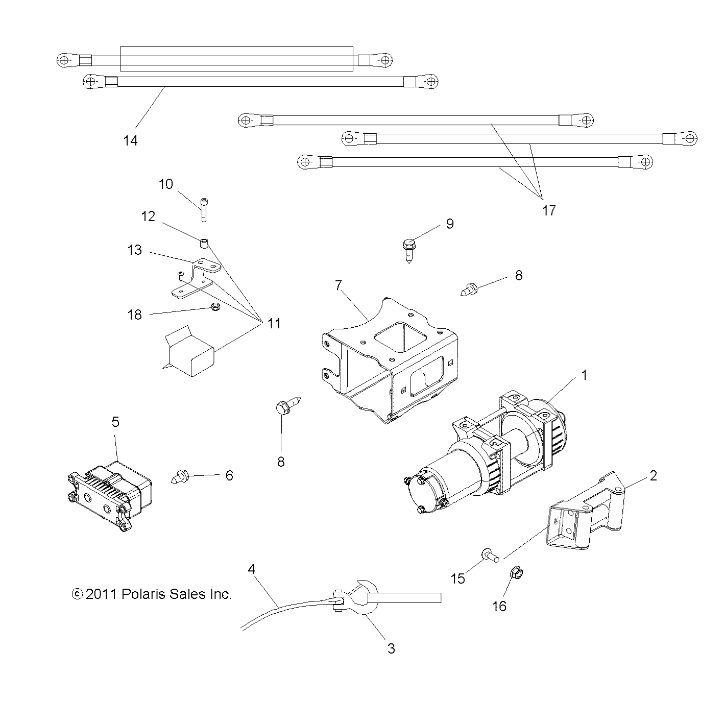 Foto diagrama Polaris que contem a peça 7518306