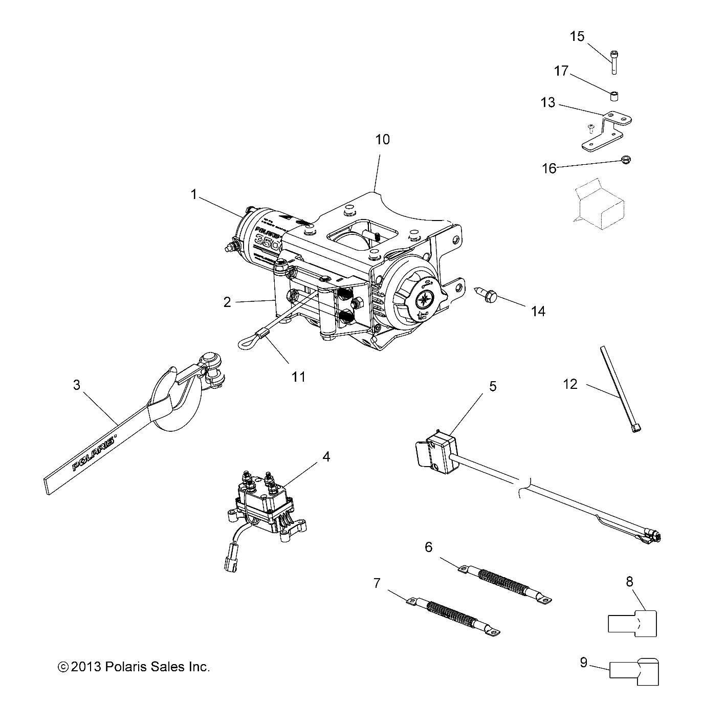 Foto diagrama Polaris que contem a peça 5334334