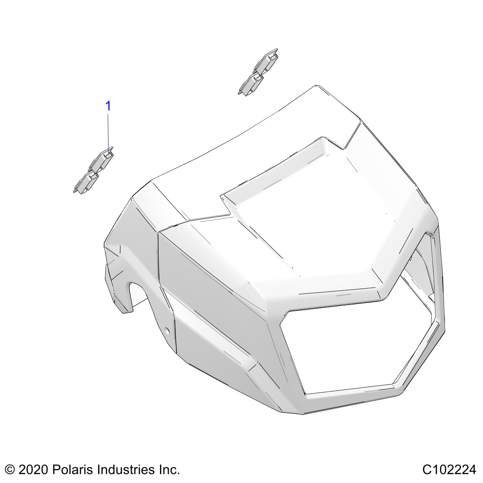 Foto diagrama Polaris que contem a peça 7080398