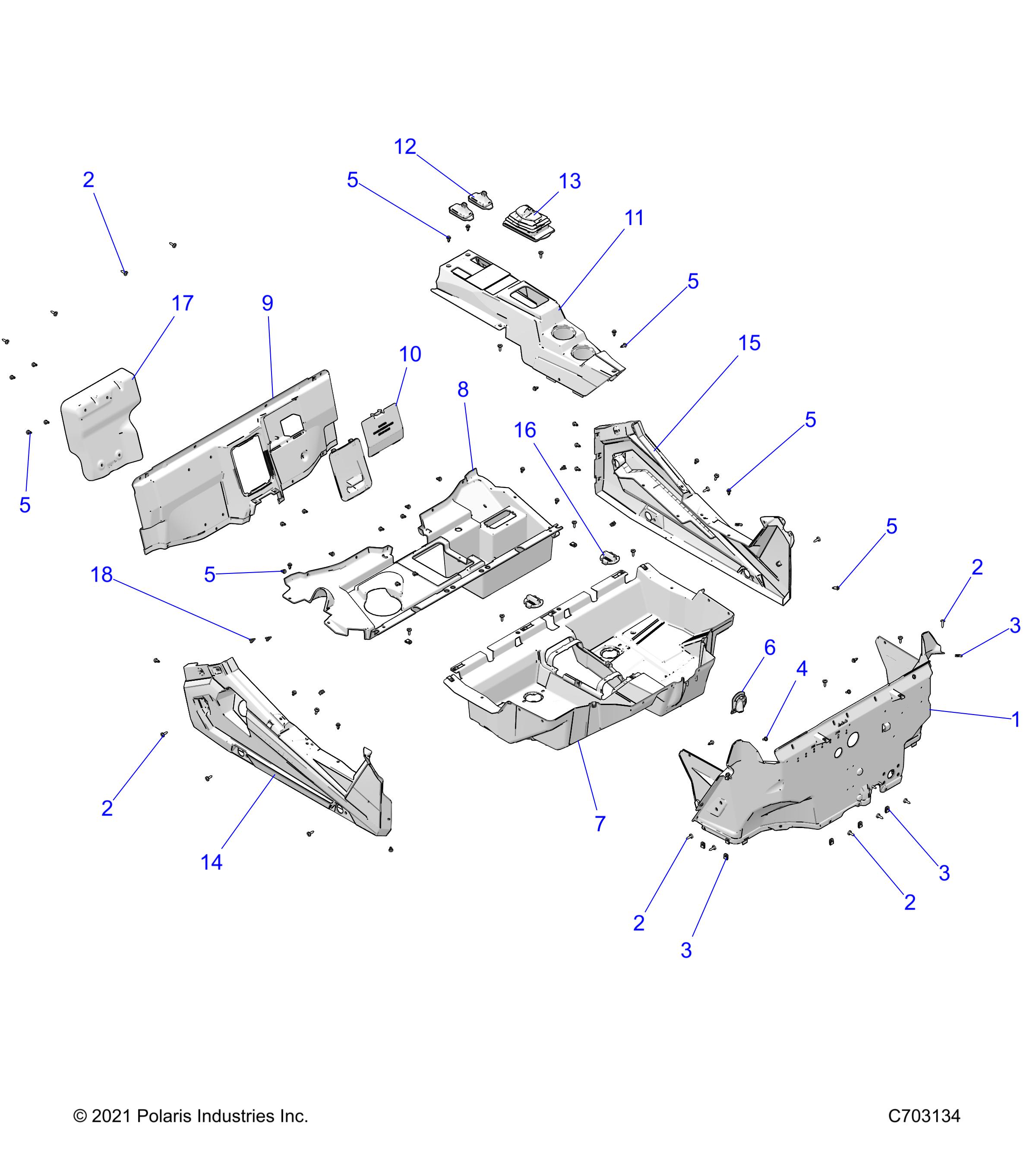 Foto diagrama Polaris que contem a peça 5451141-070