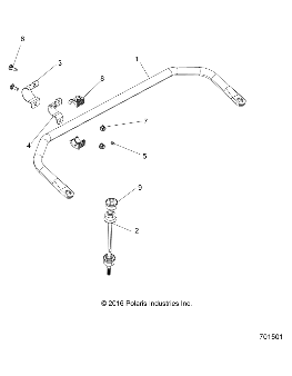 Foto diagrama Polaris que contem a peça 5339186-458