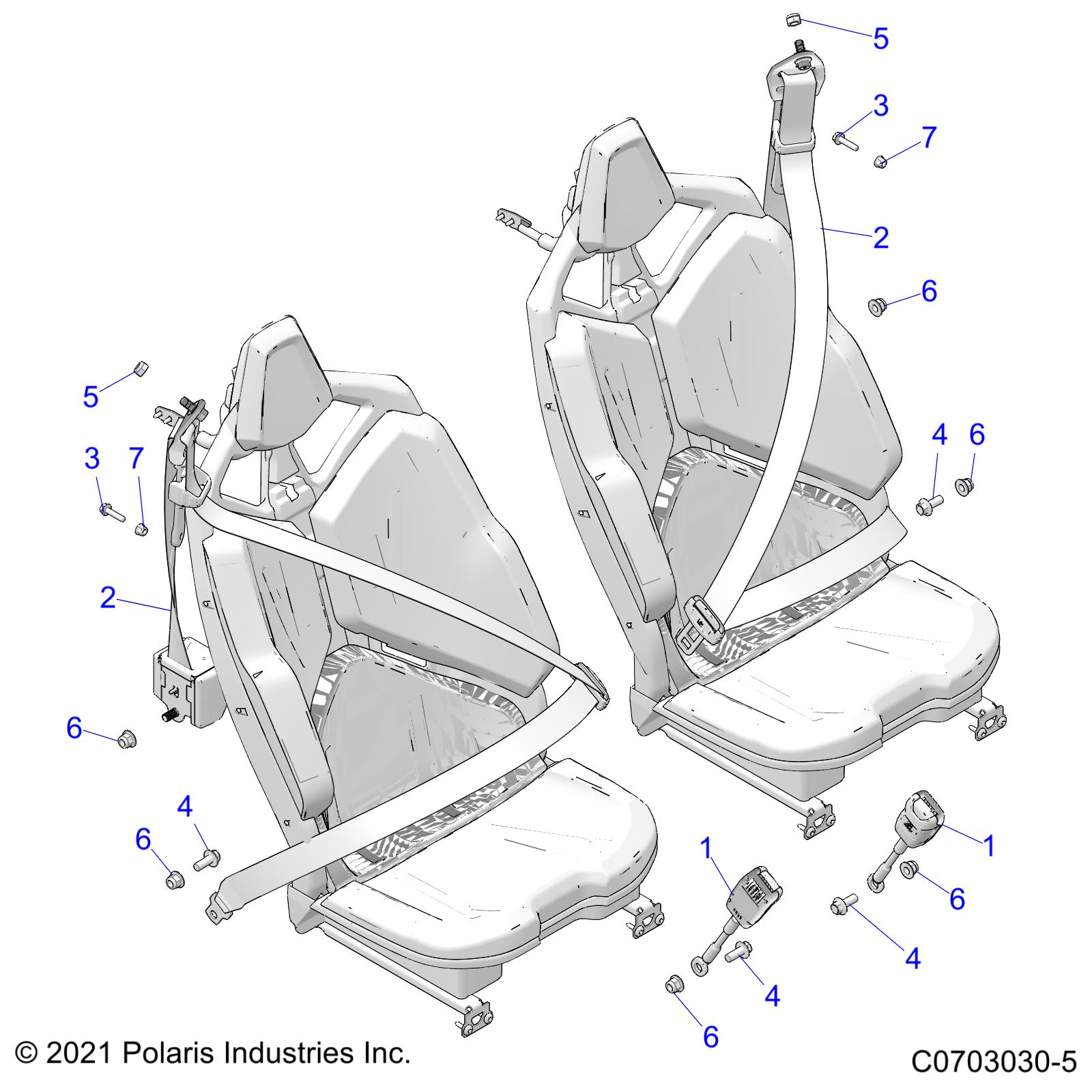 Part Number : 2637101 PASSENGER SEAT BELT BUCKLE