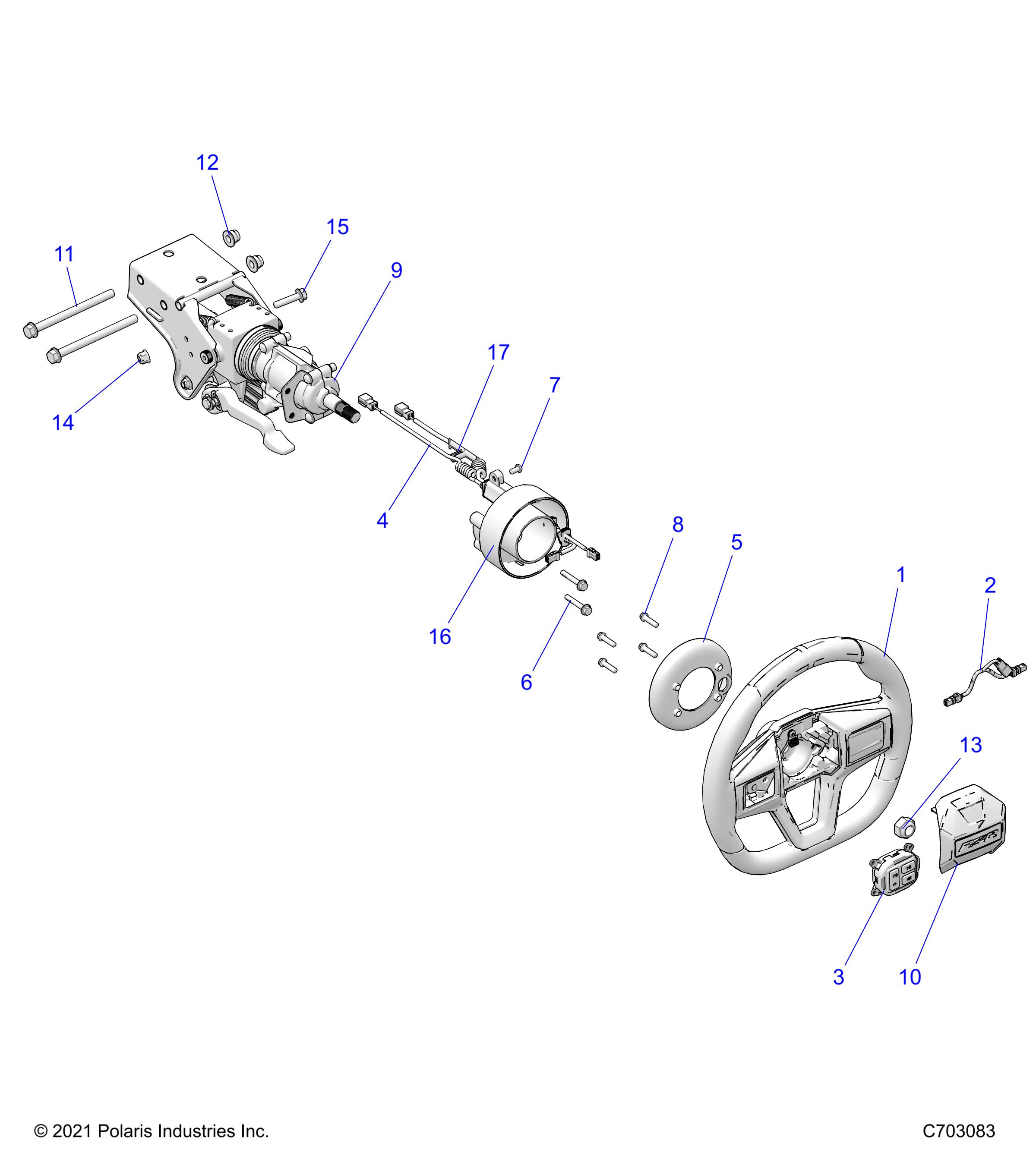 Foto diagrama Polaris que contem a peça 1830008