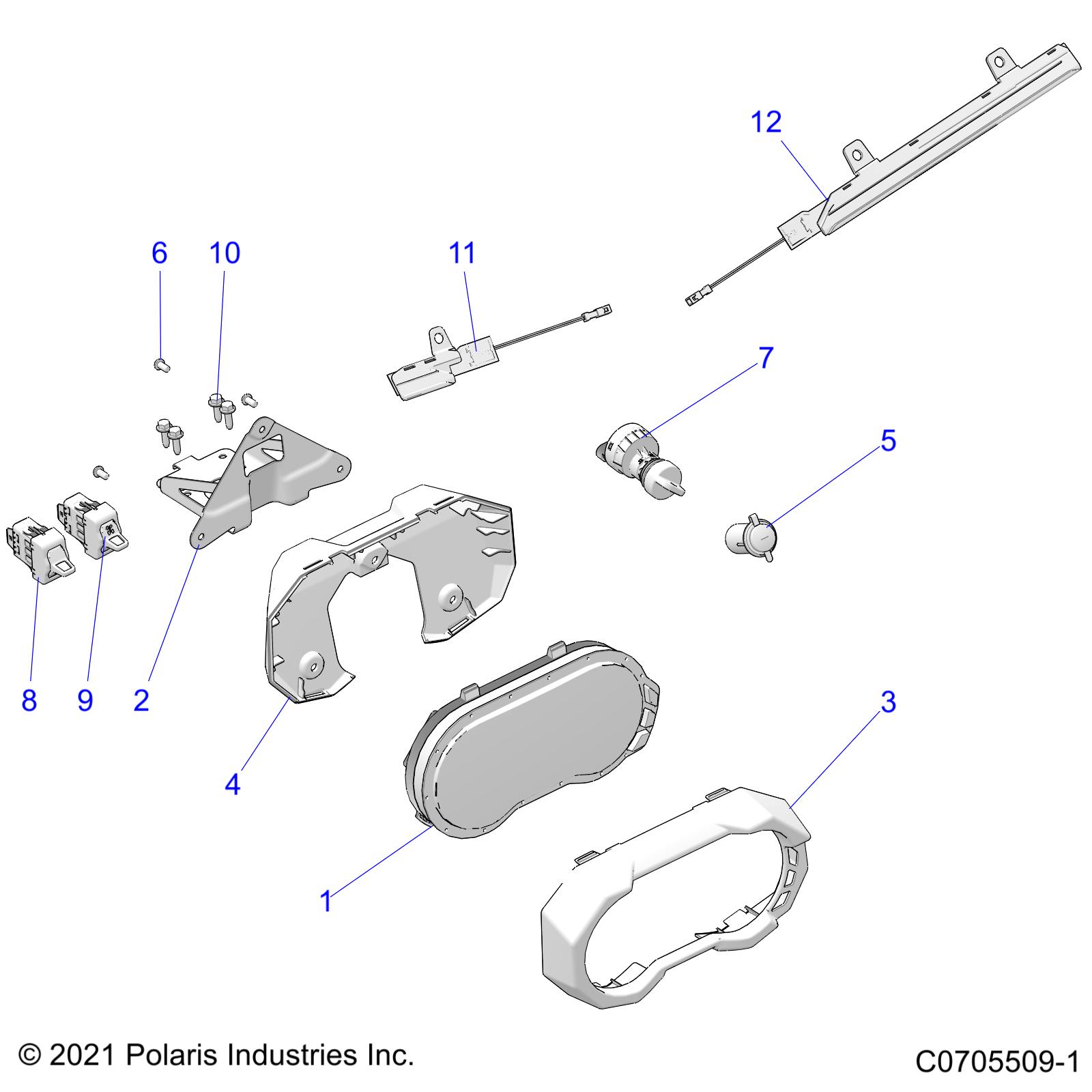 Part Number : 5455956 BEZEL-GAUGE FRONT