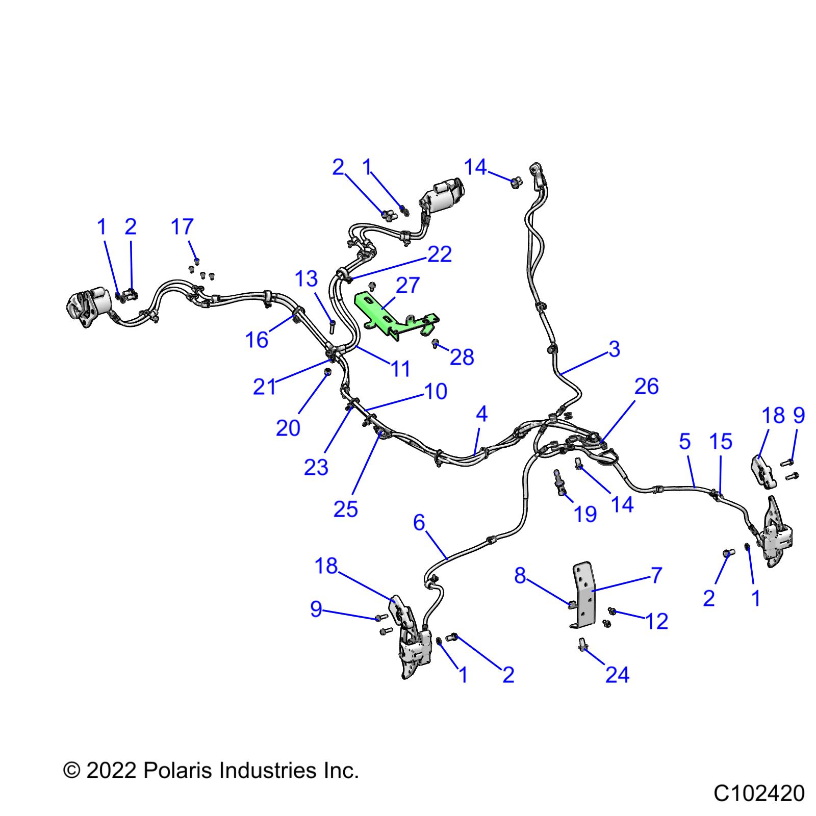 Foto diagrama Polaris que contem a peça 4081117