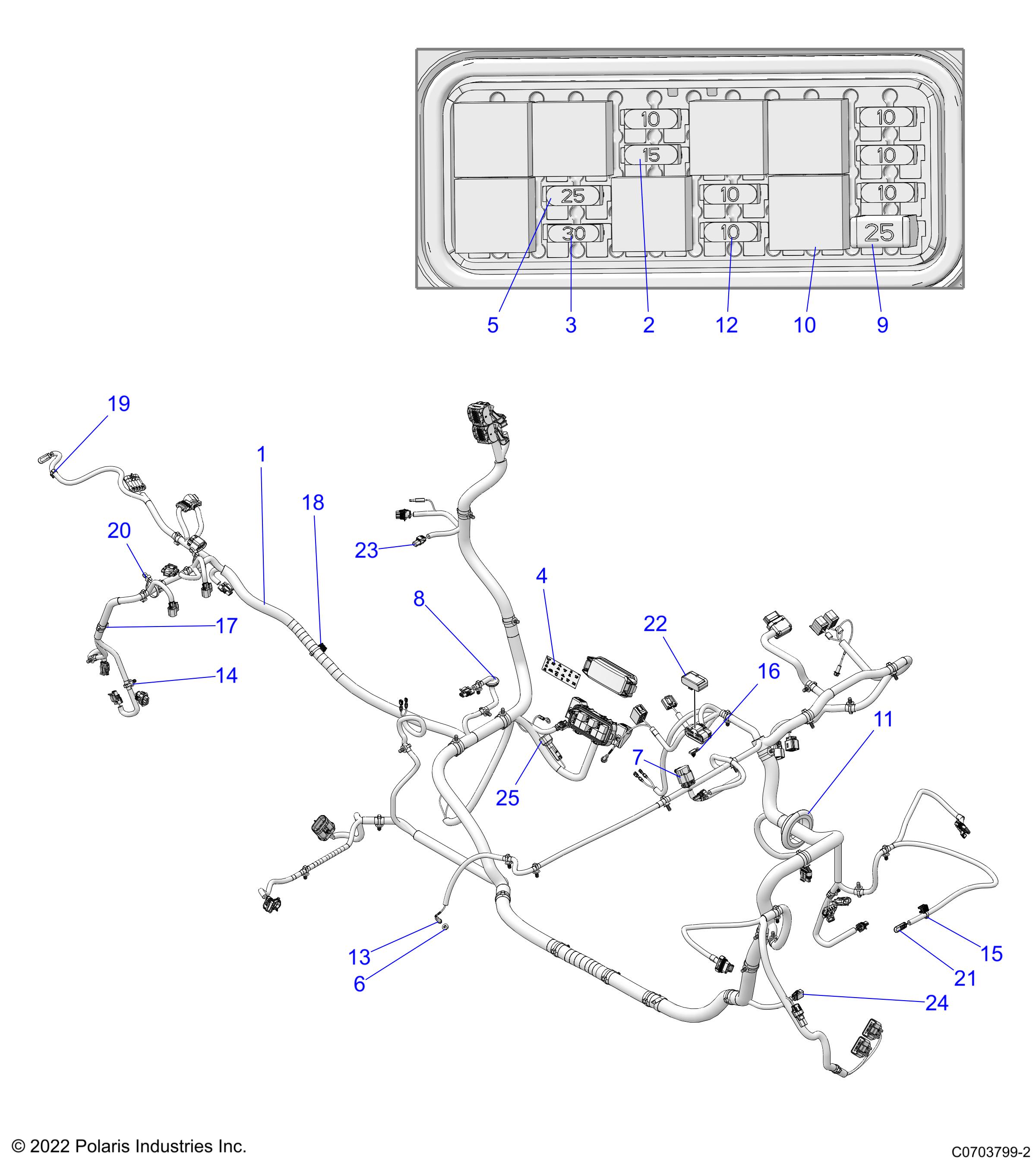 Foto diagrama Polaris que contem a peça 4013561