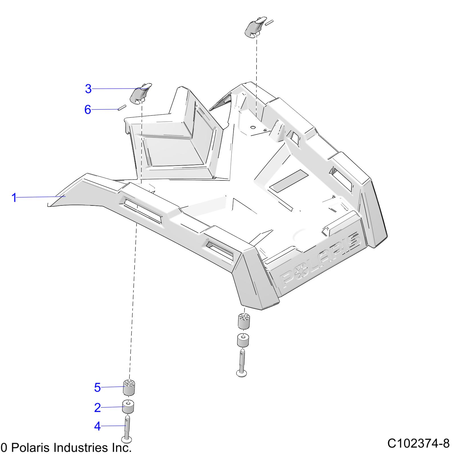 Foto diagrama Polaris que contem a peça 7661970