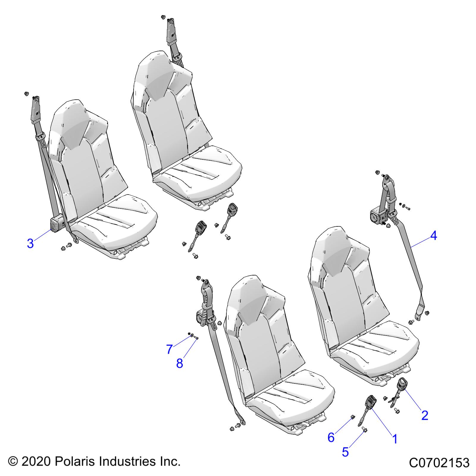 Part Number : 2635981 ASM-SEAT BELT 3PT