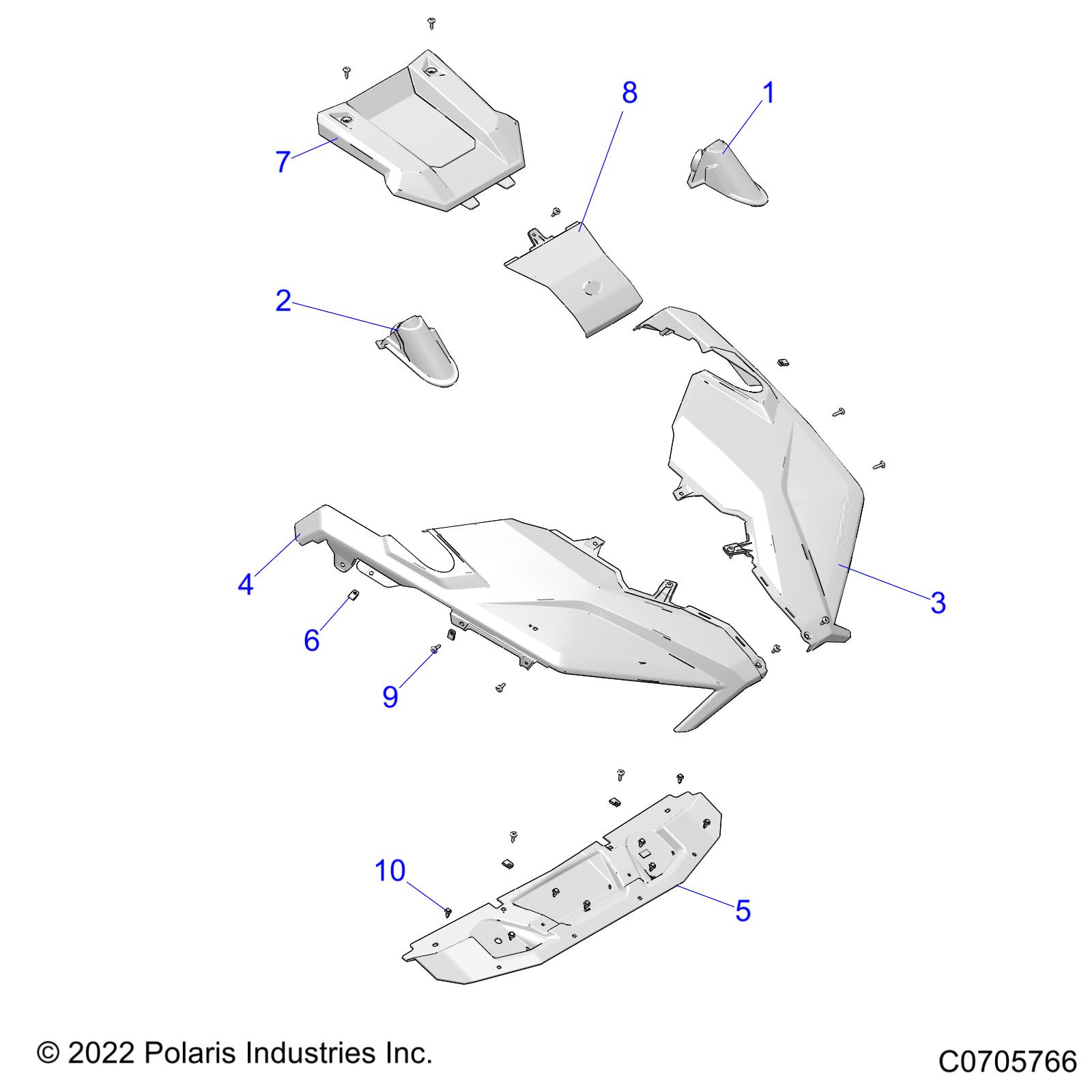 Part Number : 5455882-599 FENDER  FRONT  LEFT  WHITE LIG