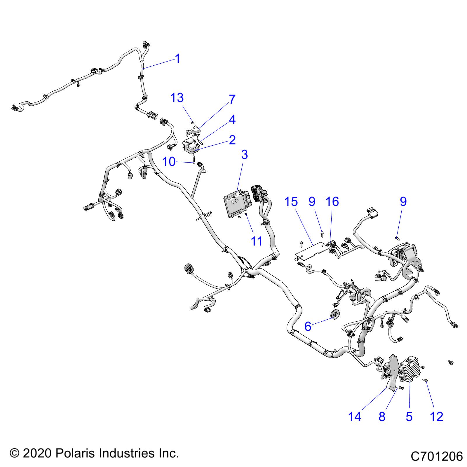 Foto diagrama Polaris que contem a peça 2414085