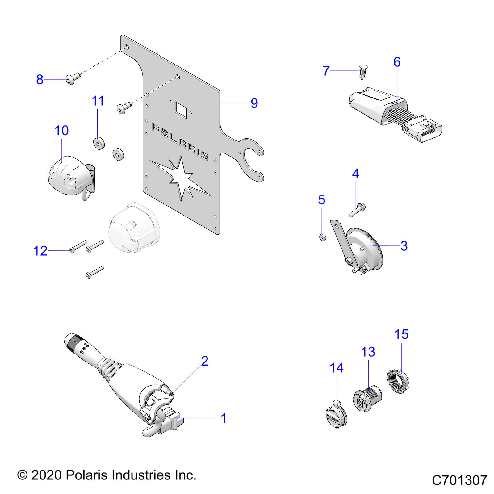 Foto diagrama Polaris que contem a peça 5264278-458