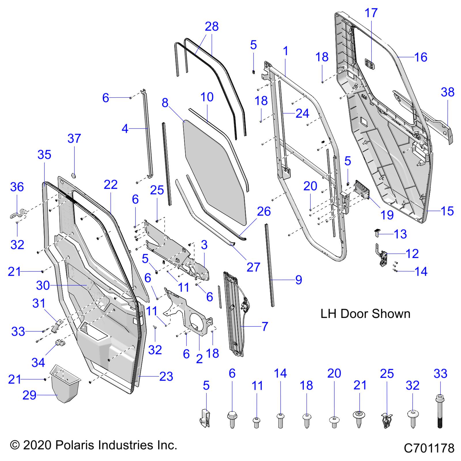 Part Number : 2638417 ASM-DOOR FULL CRANK RH