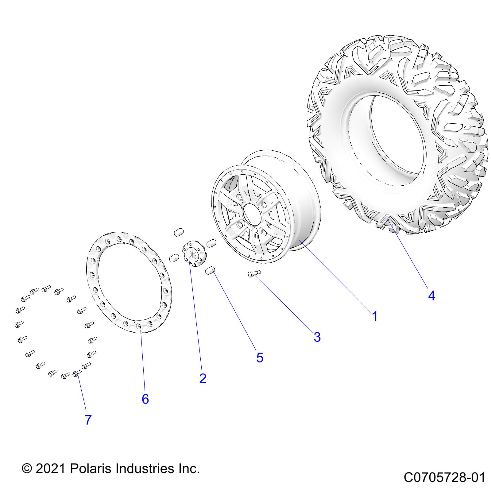 Foto diagrama Polaris que contem a peça 5414964