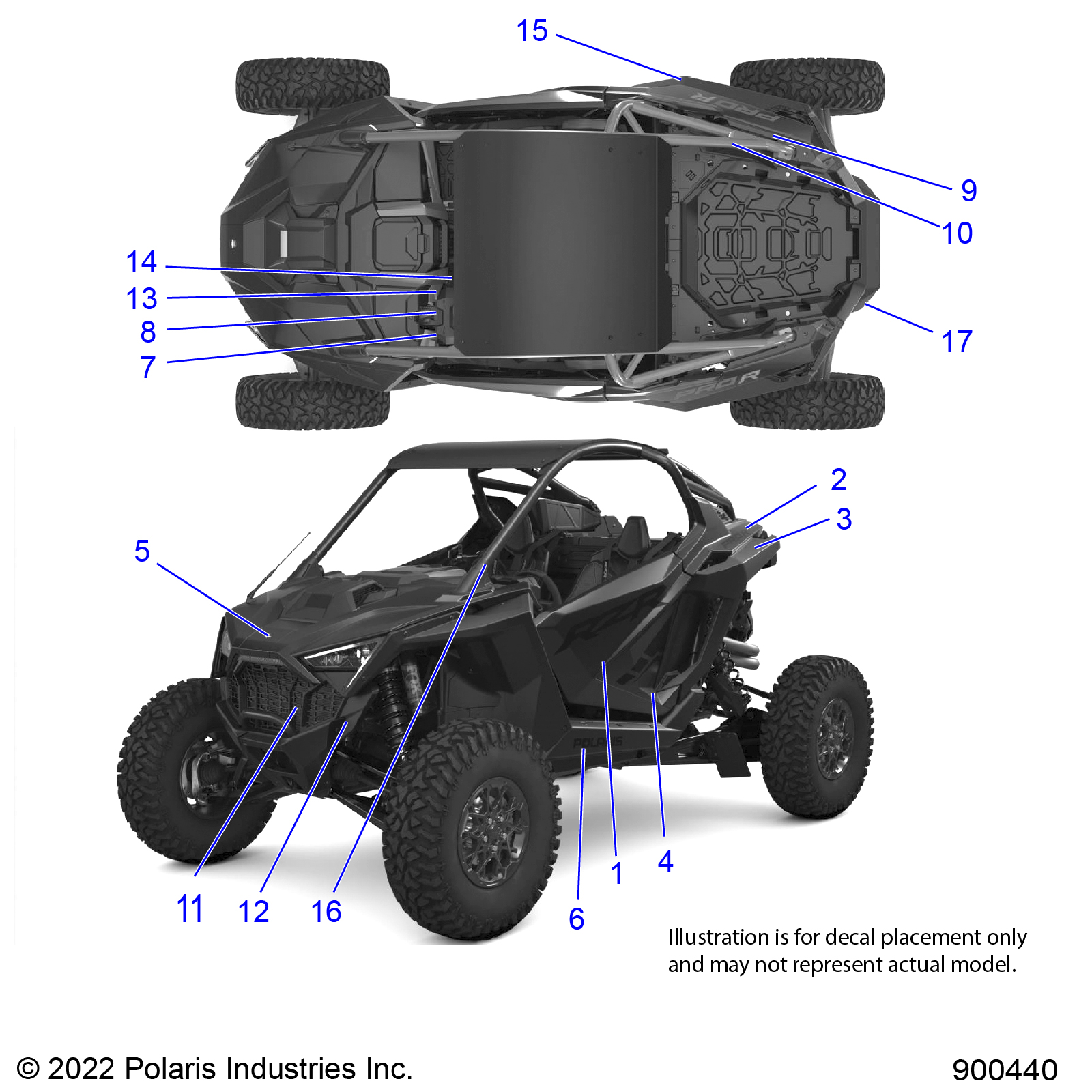 Foto diagrama Polaris que contem a peça 7300121